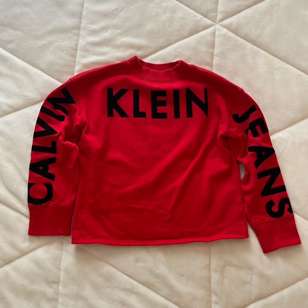 Calvin Klein Jeans Logo Sweatshirt Red
